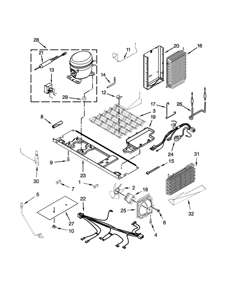 Unit Parts Diagram and Parts List for WRS975SIDM00  Whirlpool Refrigerator