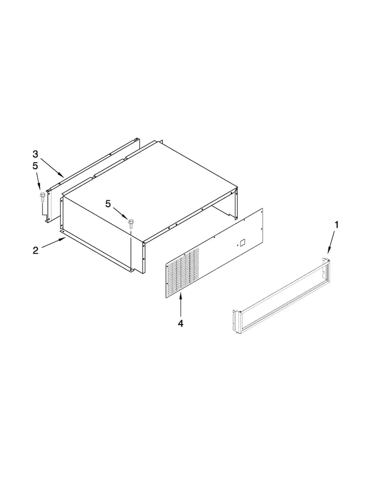 Top Grille And Unit Cover Parts Diagram and Parts List for KBLO36FTX08  KitchenAid Refrigerator