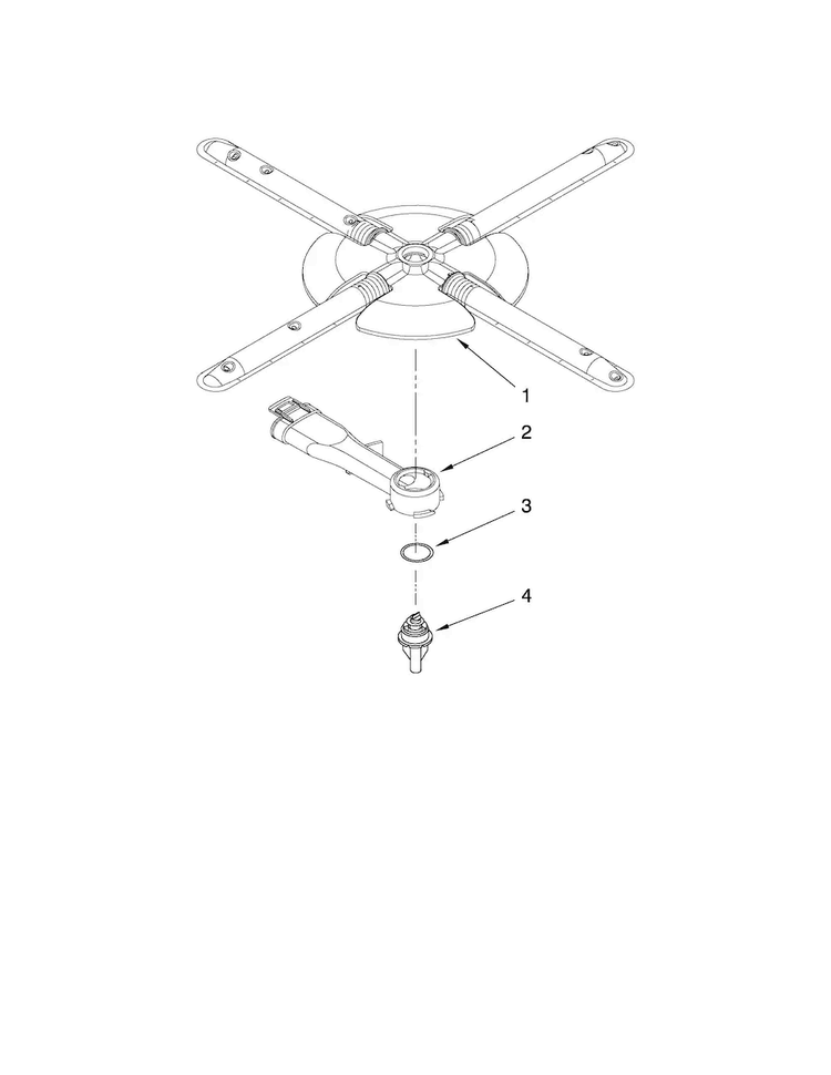 Lower Washarm And Strainer Parts Diagram and Parts List for KUDS30IVSS1  KitchenAid Dishwasher