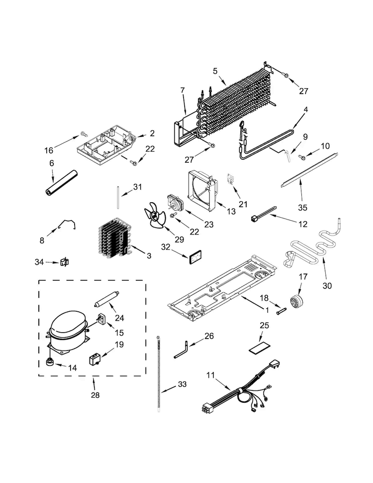 Unit Parts Diagram and Parts List for WRT316SFDW00  Whirlpool Refrigerator
