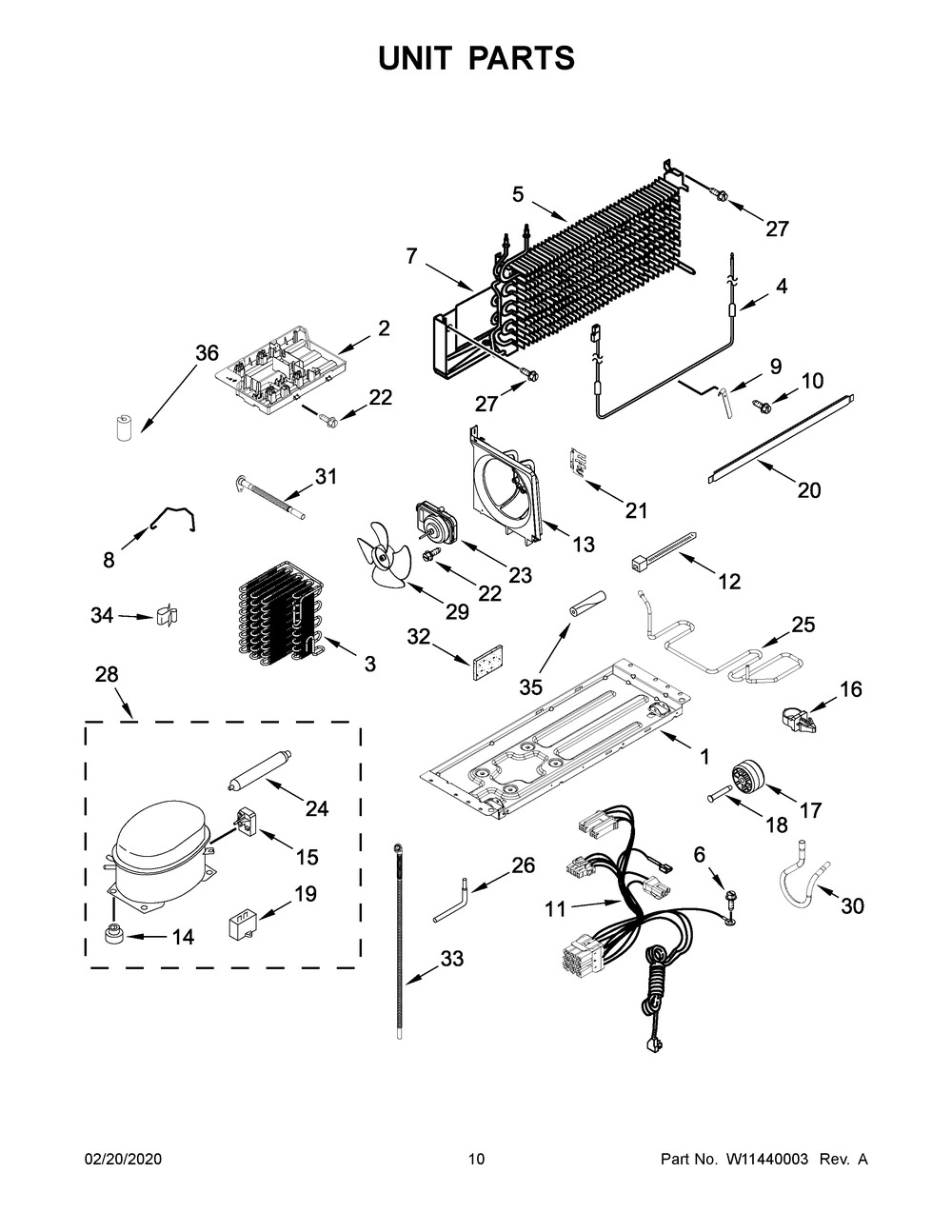 Unit Parts Diagram and Parts List for WRT519SZDM05  Whirlpool Refrigerator