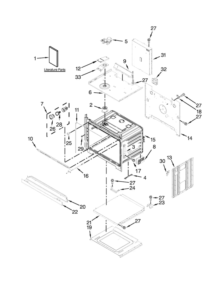 Oven Parts Diagram and Parts List for WOS92EC0AB03  Whirlpool Wall Oven