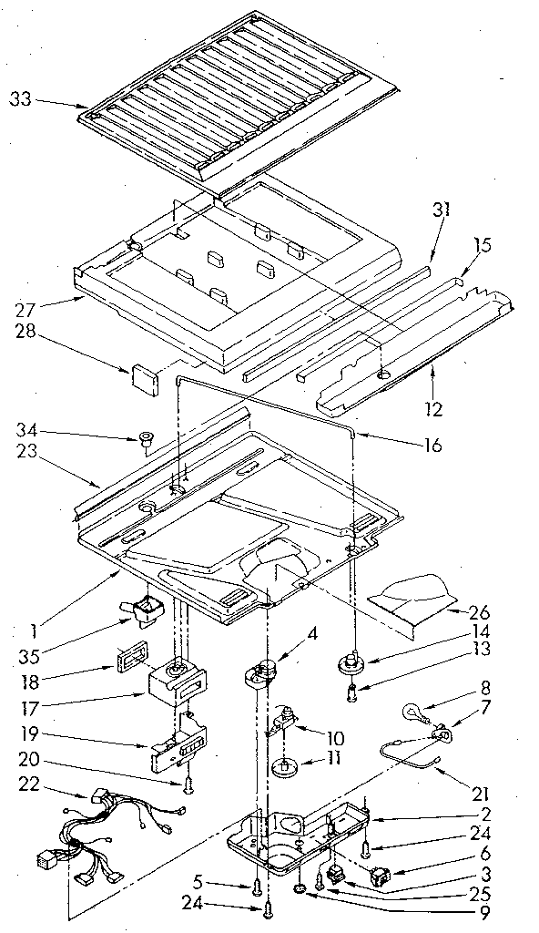 Compartment Separator Diagram and Parts List for ET18NKXSM03  Whirlpool Refrigerator