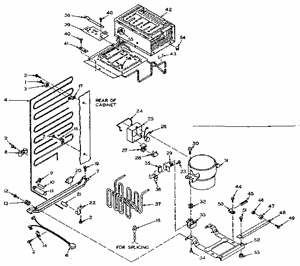 Unit Parts Diagram and Parts List for 106T13M  Kenmore Refrigerator