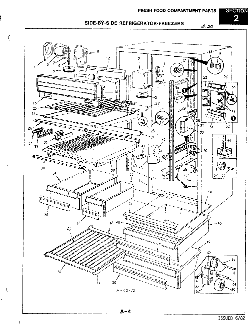 03 - Fresh Food Compartment Diagram and Parts List for RC24CA-3AI  Whirlpool Refrigerator