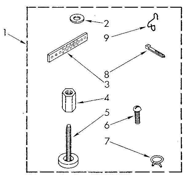 Miscellaneous Diagram and Parts List for LA5580XSN2  Whirlpool Washer