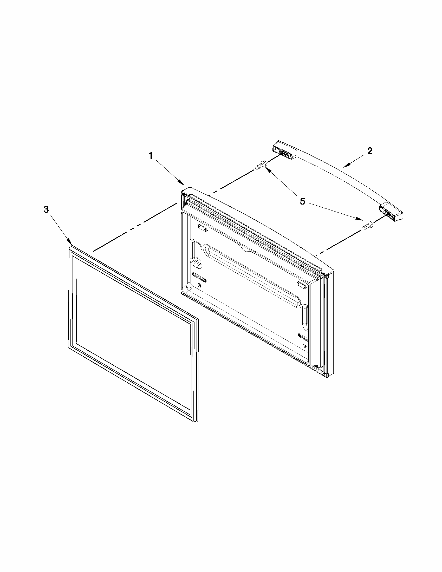 Freezer Door Diagram and Parts List for 59679223015  Kenmore Refrigerator