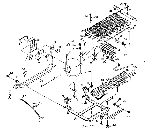 Unit Parts Diagram and Parts List for 106W16DL  Kenmore Refrigerator