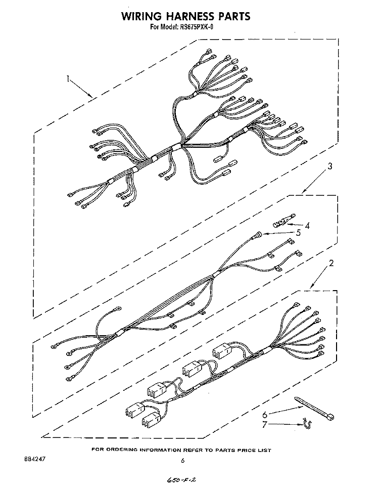 WIRING HARNESS , LITERATURE AND OPTIONAL Diagram and Parts List for RS675PXK0  Whirlpool Range