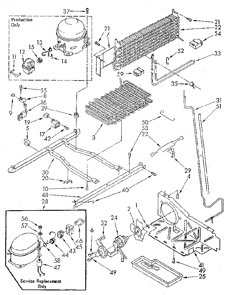 Unit Diagram and Parts List for ET20GKXSG02  Whirlpool Refrigerator