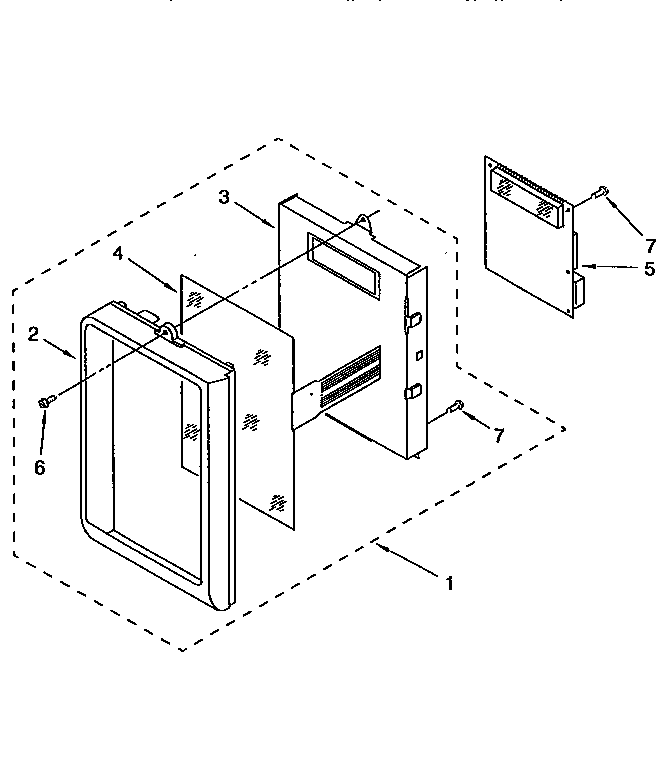 Control Panel Diagram and Parts List for MH7155XBZ0  Whirlpool Microwave
