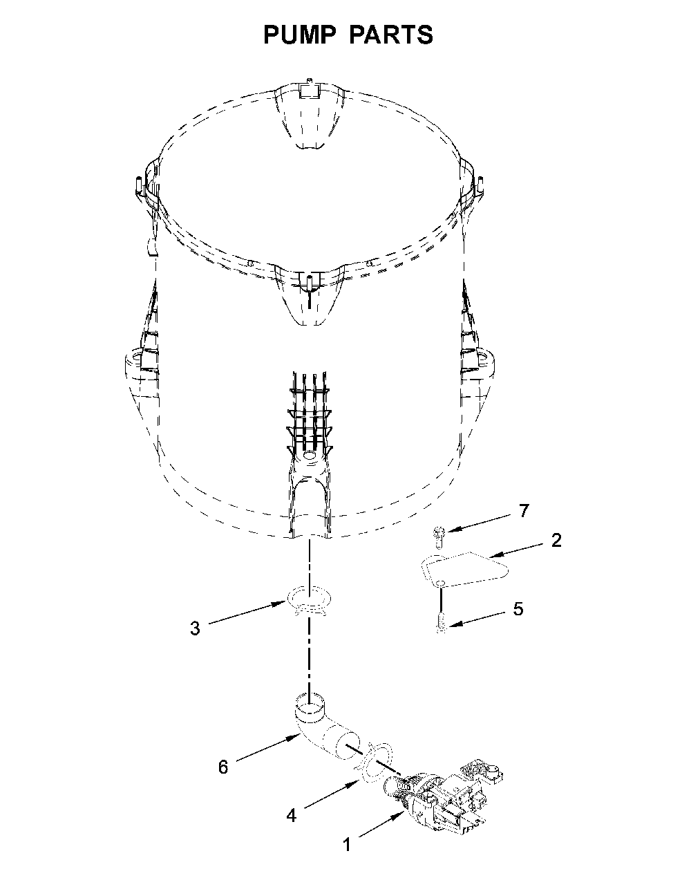 Pump parts Diagram and Parts List for 11028132414  Kenmore Washer