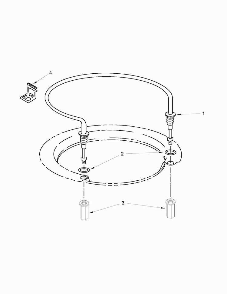 Heater Parts Diagram and Parts List for WDF110PABT2  Whirlpool Dishwasher
