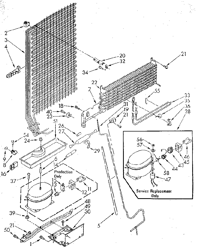 Unit Diagram and Parts List for ET18GKXSF02  Whirlpool Refrigerator