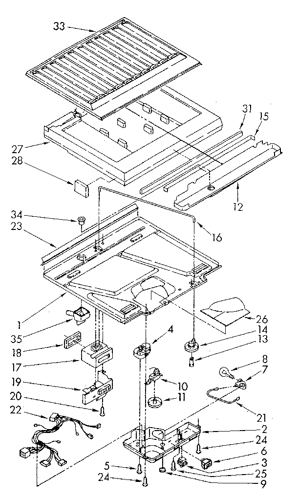 Compartment Separator Diagram and Parts List for ET18JKYSG03  Whirlpool Refrigerator