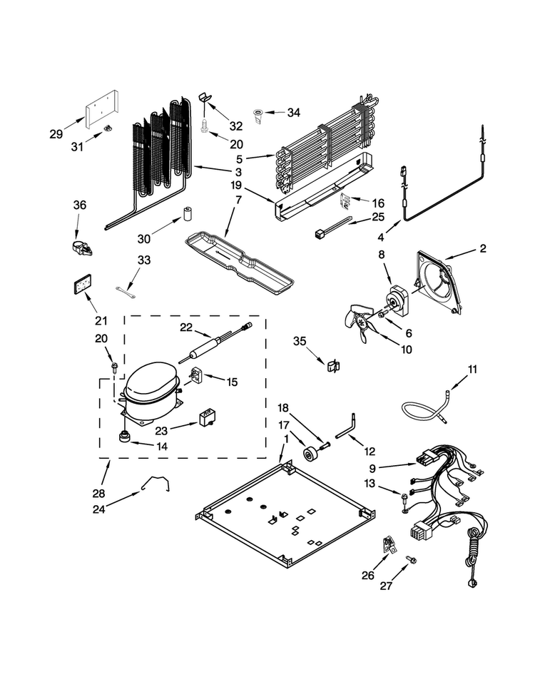 Unit Parts Diagram and Parts List for WRT359SFYF01  Whirlpool Refrigerator
