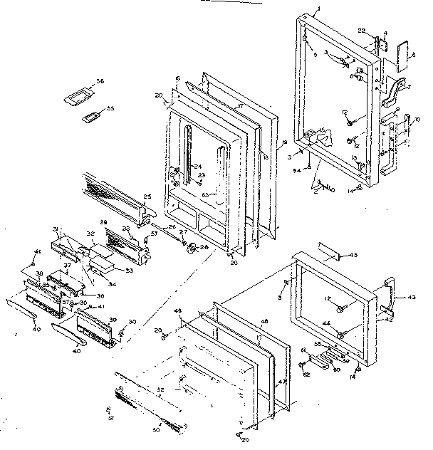 Door Parts Diagram and Parts List for 106R14GIMY  Kenmore Refrigerator