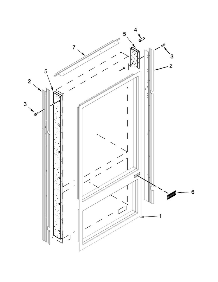 Cabinet Trim Parts Diagram and Parts List for KBBR306EPA00  KitchenAid Refrigerator