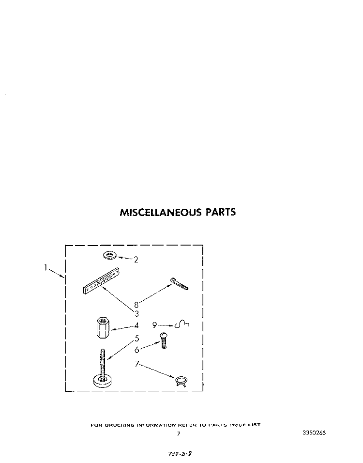 MISCELLANEOUS Diagram and Parts List for LA5580XSW3  Whirlpool Washer