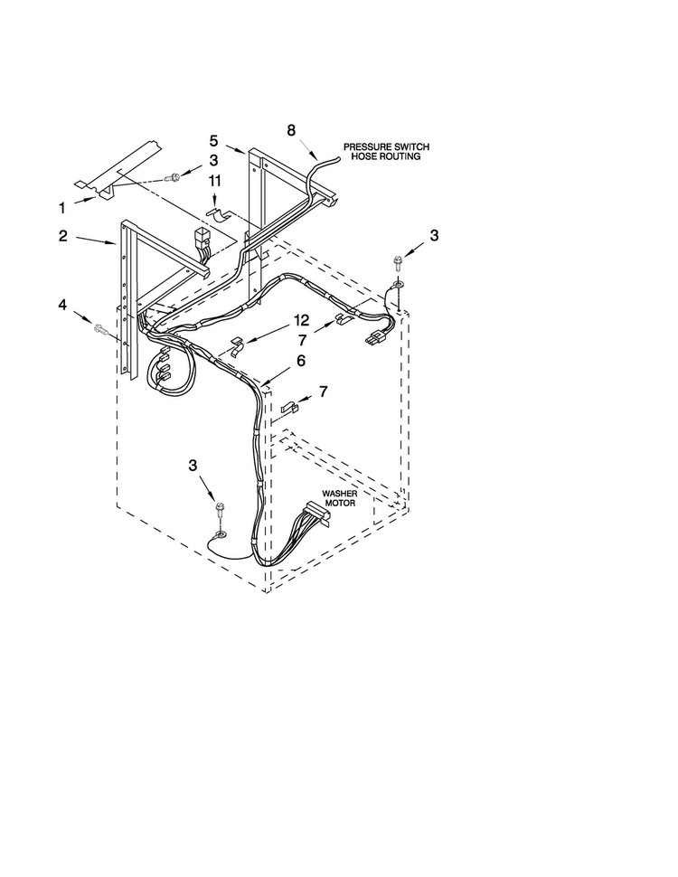 Dryer Support And Washer Parts Diagram and Parts List for 11098752798  Kenmore Washer Dryer Combo