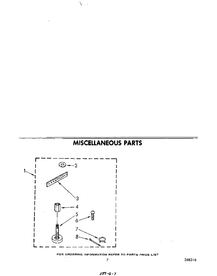 MISCELLANEOUS Diagram and Parts List for LA6500XPW4  Whirlpool Washer