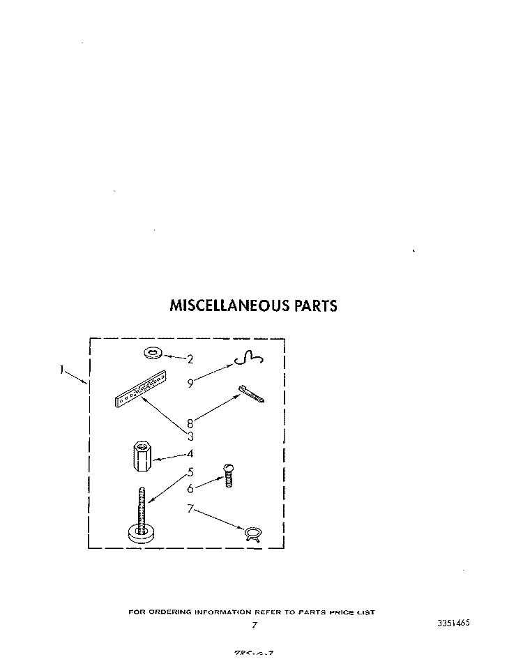 MISCELLANEOUS Diagram and Parts List for LA5578XTG0  Whirlpool Washer