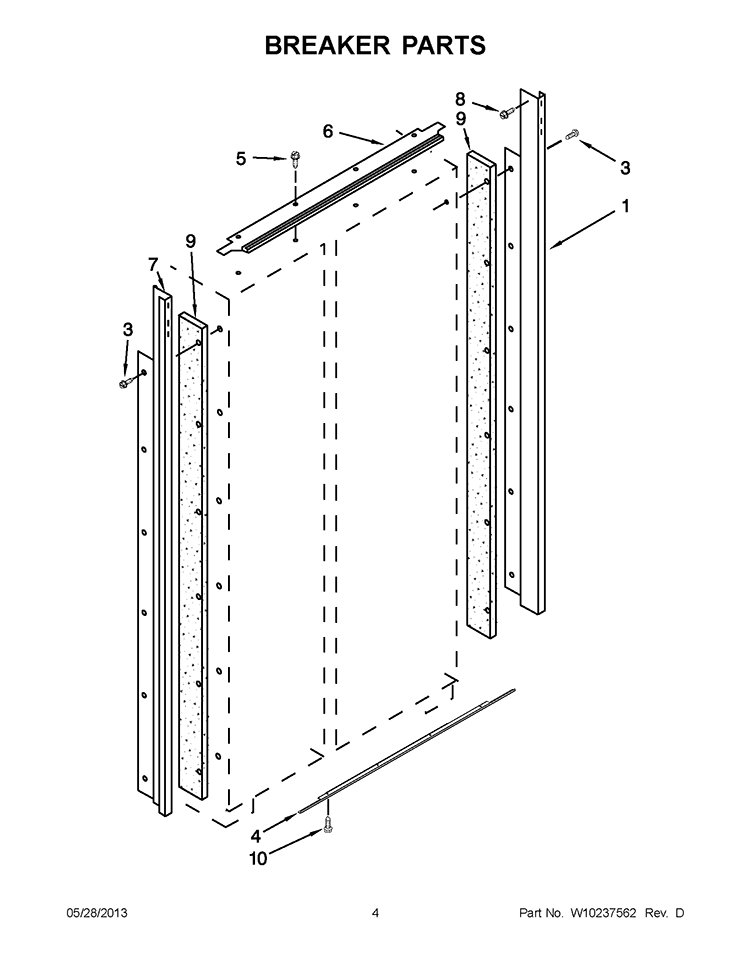 BREAKER PARTS Diagram and Parts List for KSSC48QTS03  KitchenAid Refrigerator