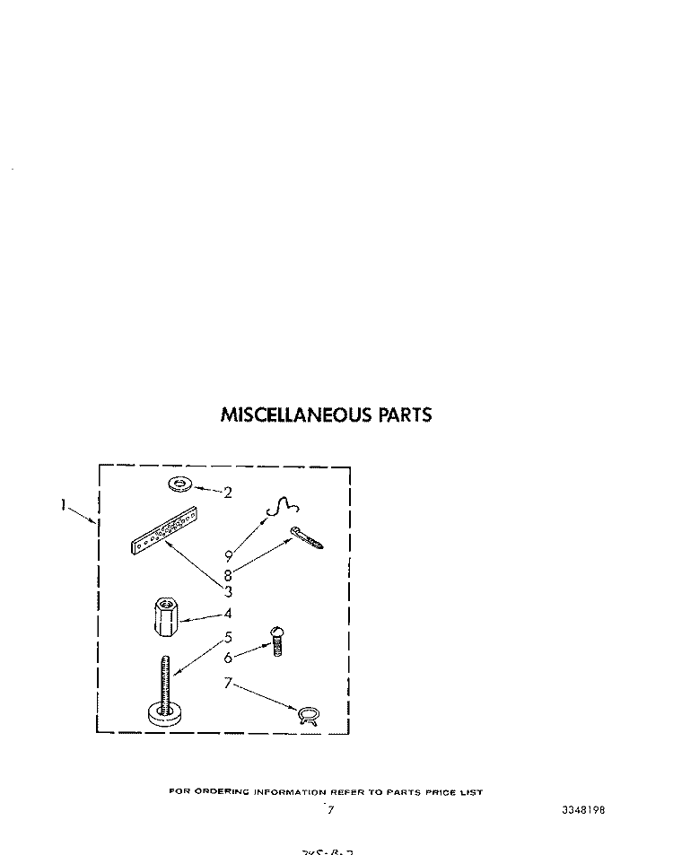 MISCELLANEOUS Diagram and Parts List for LA7900XSW1  Whirlpool Washer