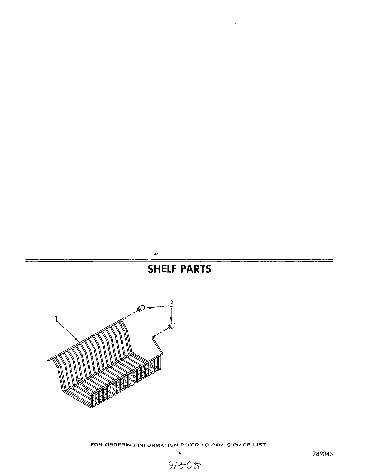 SHELF Diagram and Parts List for EV150CXKW3  Whirlpool Freezer