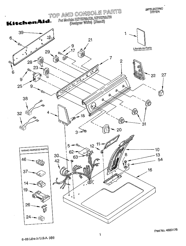 SECTION Diagram and Parts List for KEYS750JQ0  KitchenAid Dryer