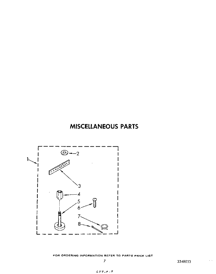 MISCELLANEOUS Diagram and Parts List for LA5430XSW0  Whirlpool Washer