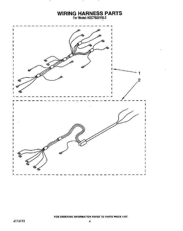 SECTION Diagram and Parts List for KECT025YWH0  KitchenAid Cooktop