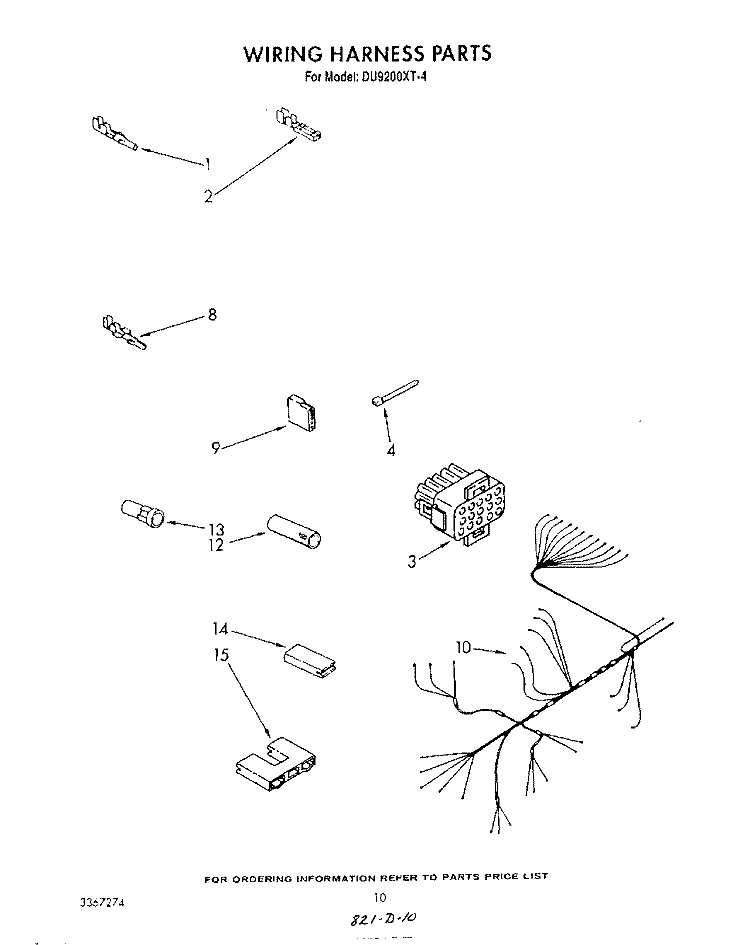 SECTION Diagram and Parts List for DU9200XT4  Whirlpool Dishwasher