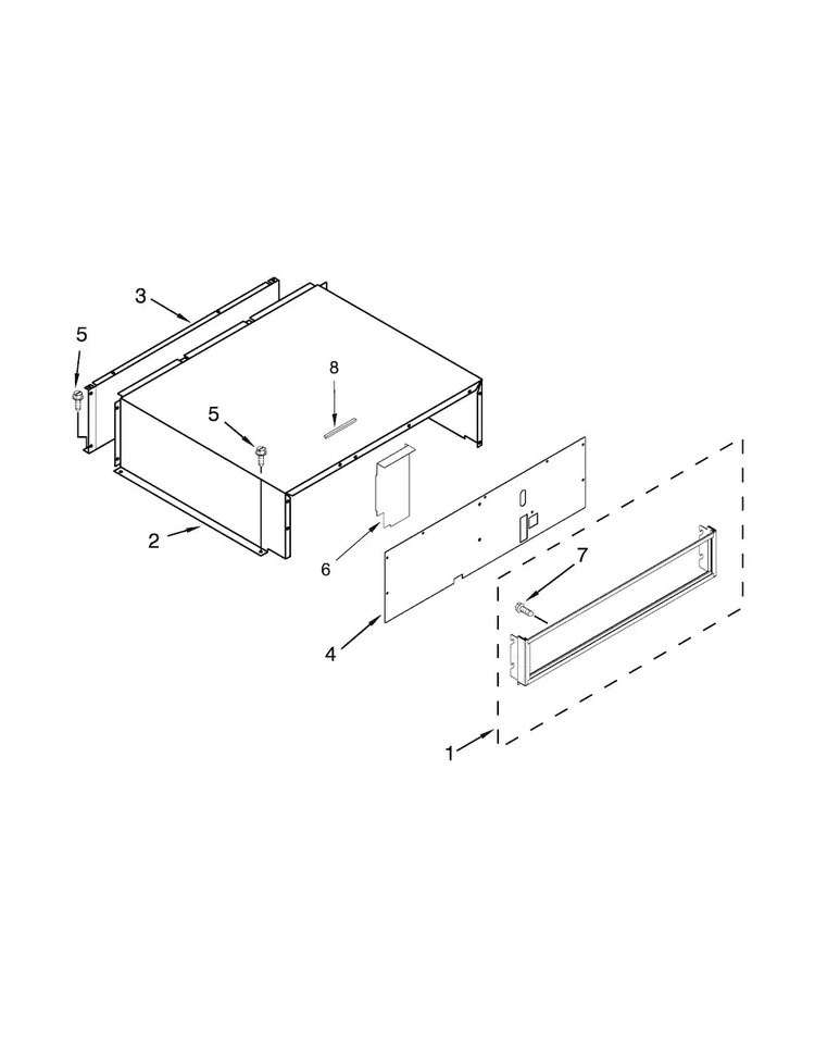 Top Grille And Unit Cover Parts Diagram and Parts List for KBFN402EPA01  KitchenAid Refrigerator