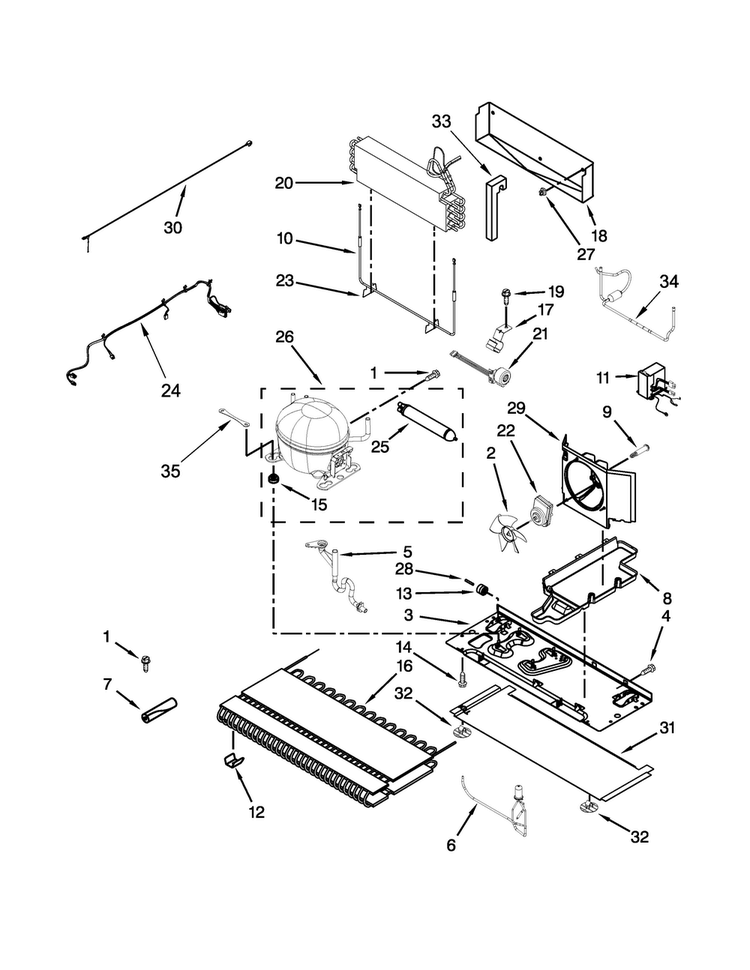 Unit Parts Diagram and Parts List for WRF990SLAM01  Whirlpool Refrigerator