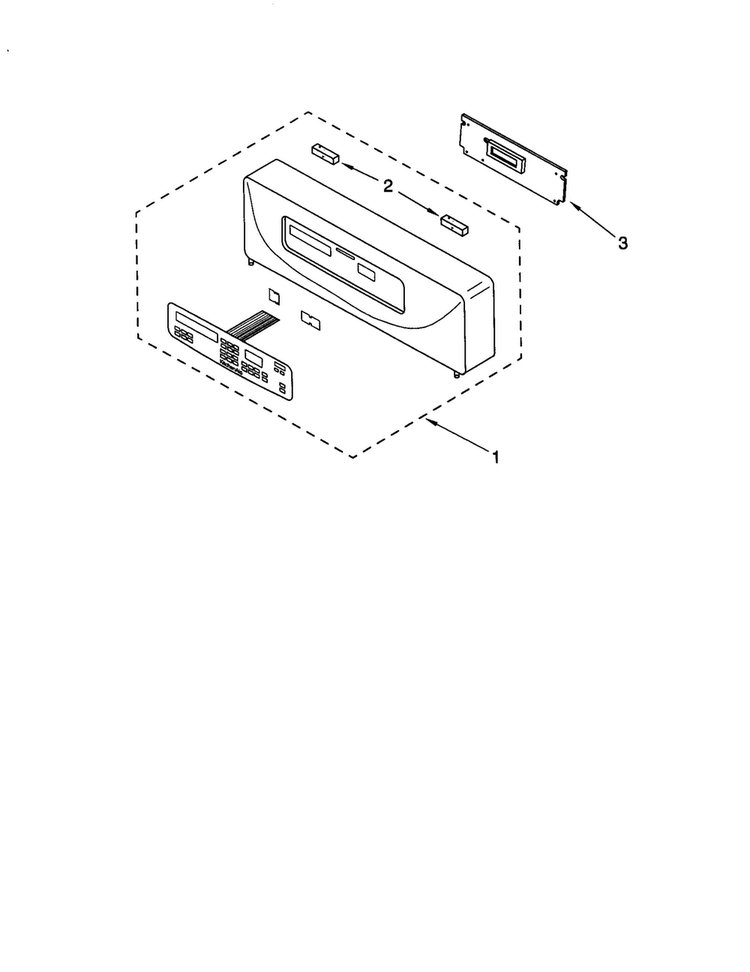 Control Panel Diagram and Parts List for KEBI107DWH10  KitchenAid Wall Oven