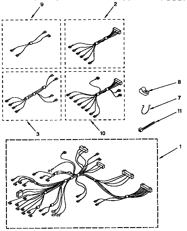 Wiring Harness Diagram and Parts List for KDDT07BAL0  KitchenAid Range