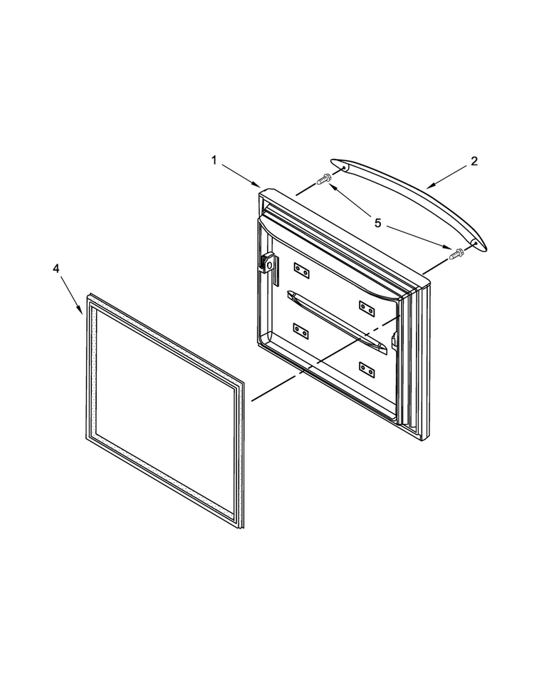 Freezer Door Parts Diagram and Parts List for KBLS22KCMS00  KitchenAid Refrigerator