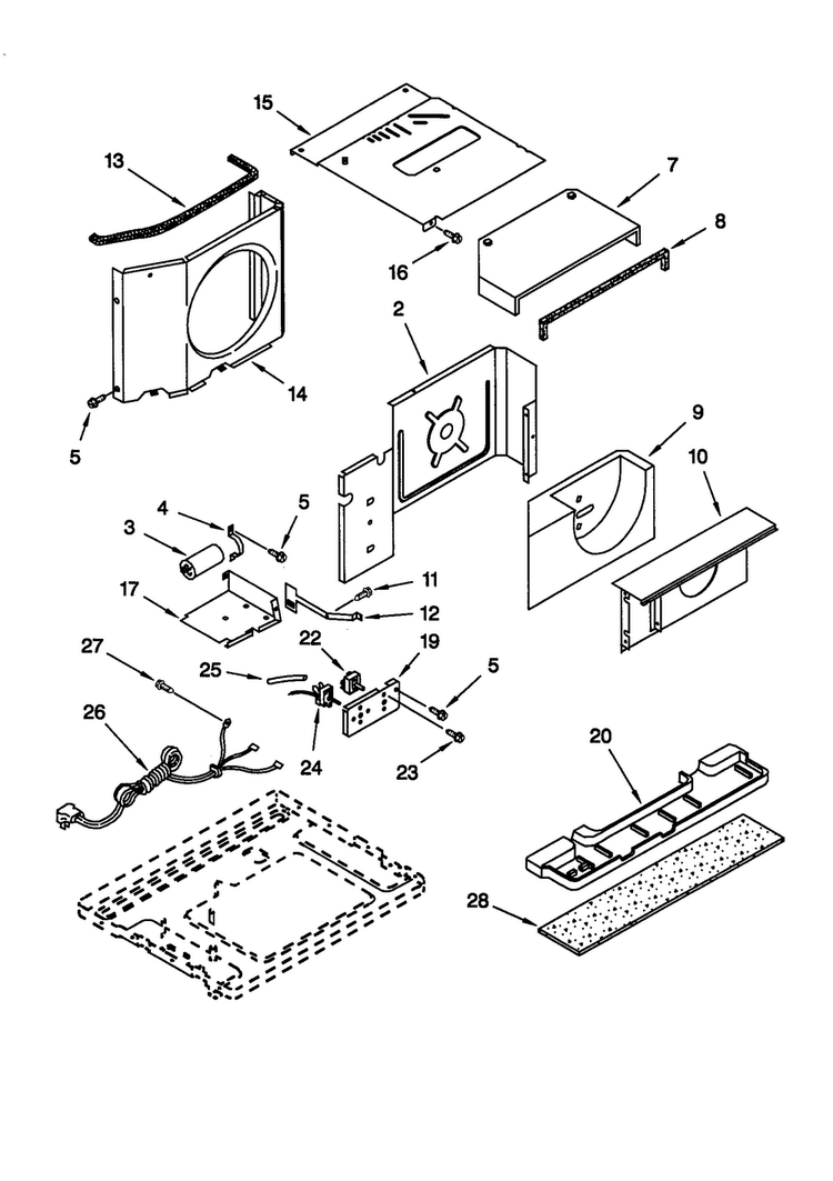 Airflow And Control Diagram and Parts List for ACQ12XH0  Whirlpool Air Conditioner