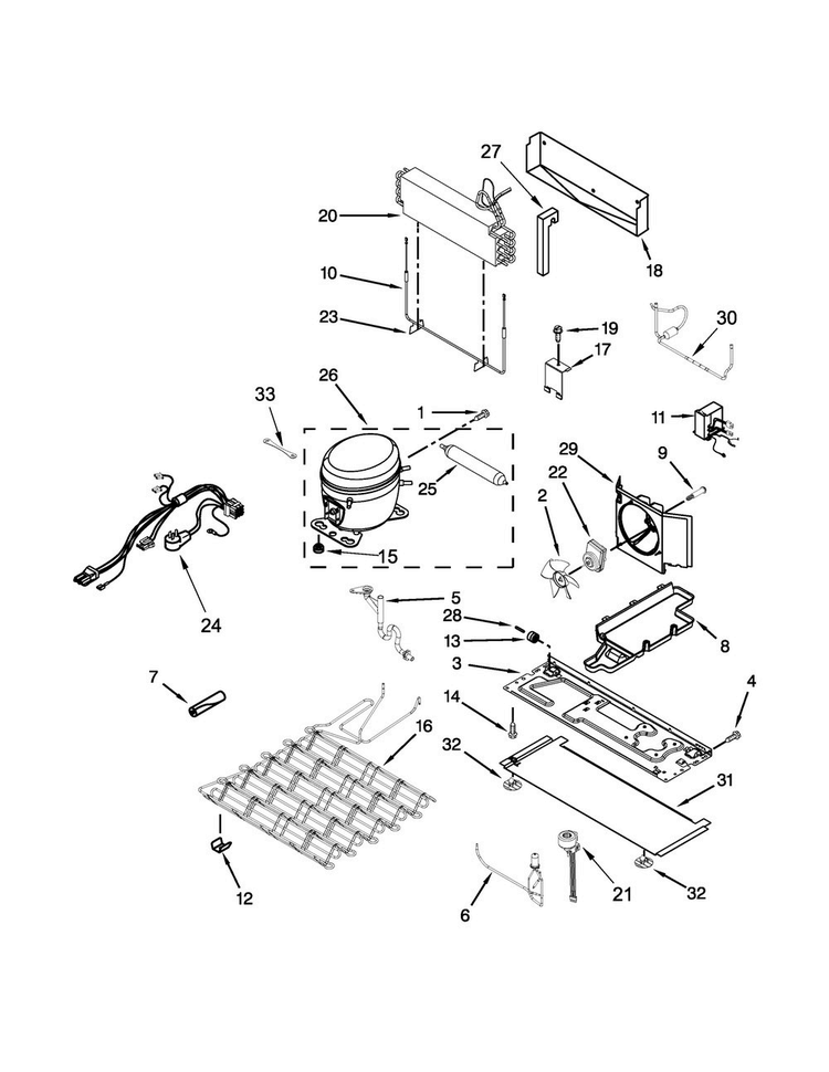 Unit Parts Diagram and Parts List for WRV976FDEM01  Whirlpool Refrigerator