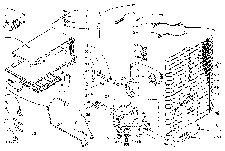 Refrigerator Unit Parts Diagram and Parts List for 106L13TDSL-F  Kenmore Refrigerator