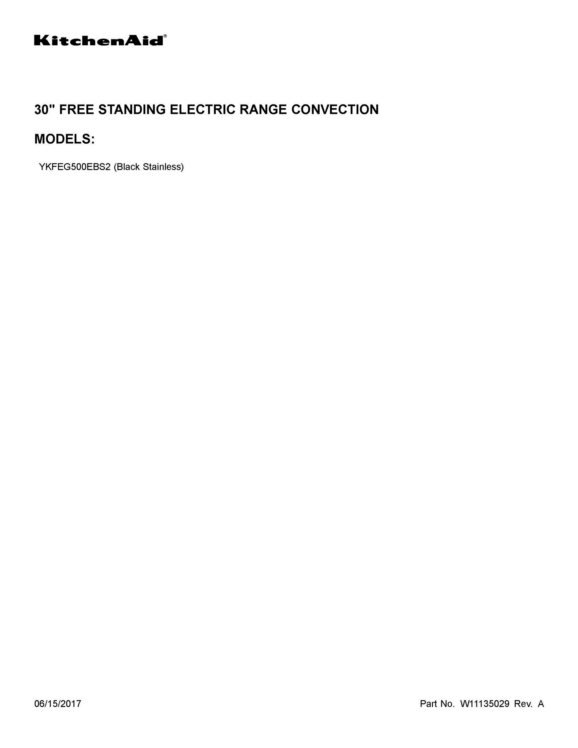 01 - COVER SHEET Diagram and Parts List for YKFEG500EBS2  Whirlpool Range