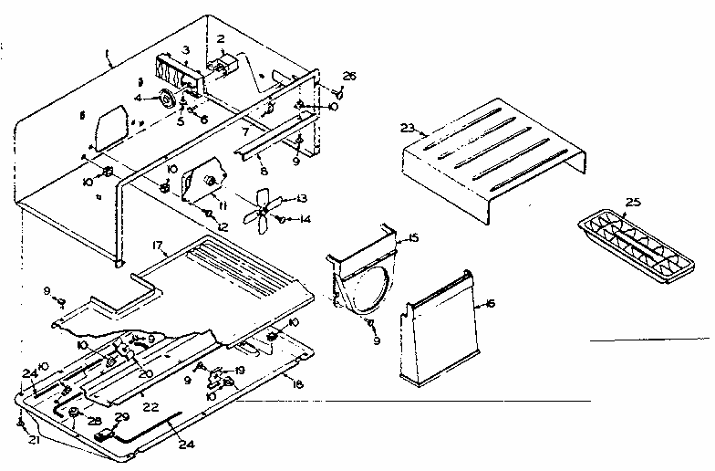 Refrigerator Freezer Parts Diagram and Parts List for 106S12EL  Kenmore Refrigerator
