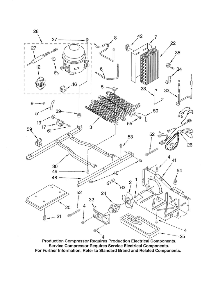 Unit Diagram and Parts List for KSRA25ILBL02  KitchenAid Refrigerator