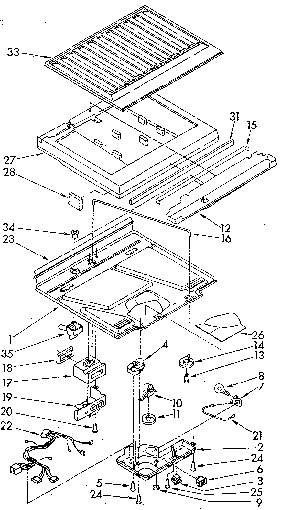 Compartment Separator Diagram and Parts List for ET18GKXSN03  Whirlpool Refrigerator
