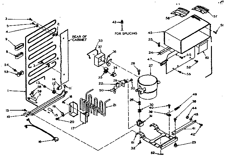 Unit Parts Diagram and Parts List for 106U12DA  Kenmore Refrigerator
