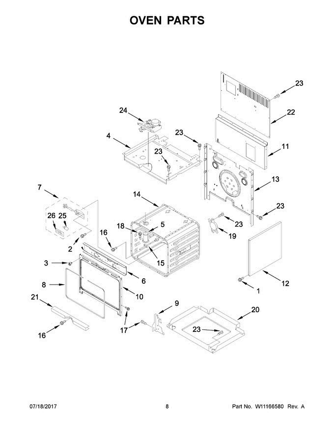 05 - Oven Parts Diagram and Parts List for KDRS407VBU01  KitchenAid Range