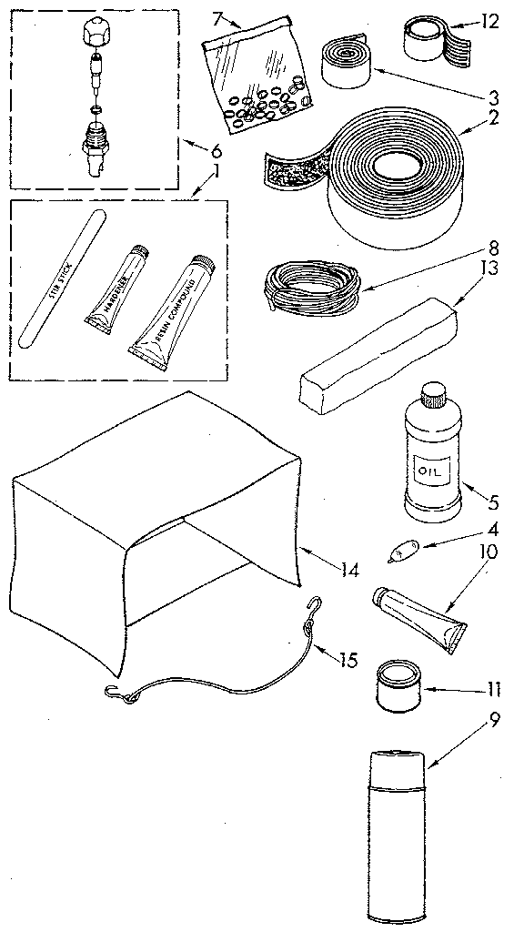 Optional parts (not included) Diagram and Parts List for 1068750511-AC  Kenmore Air Conditioner