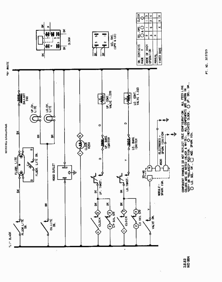 Wiring Diagram Diagram and Parts List for 1873*1A  Roper Wall Oven