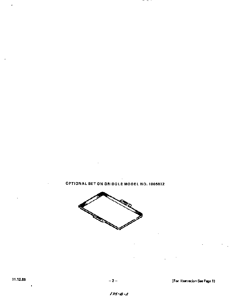 Lit/optional Griddle Diagram and Parts List for 1835*1A  Roper Range